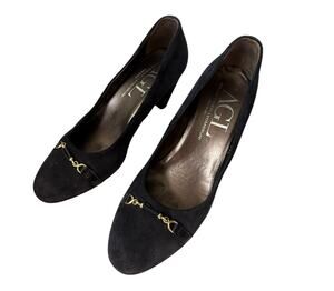 AGL Charcoal Gray Suede Heels 39.5 M